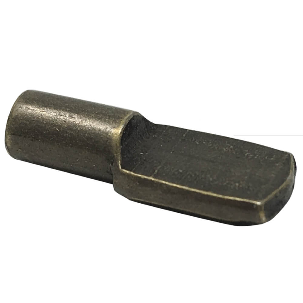 Häfele Shelf Support Pins – Flat Spoon-Style, Brass, 5mm – Pack Of 48 (C131)