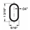 Chrome Oval Closet Rod