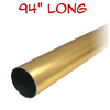 94" satin brass closet rod only 32mm diameter
