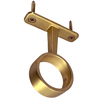 satin brass round closet rod mid support hanger
