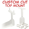 white oval closet rod custom cut with top-mount brackets