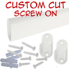 white oval closet rod brackets with screws and anchors included