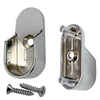chrome oval closet rod brackets with rear pins