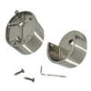 satin nickel closet rod wall brackets with rear pins