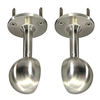 satin nickel top mount closet rod brackets