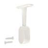 white oval closet rod top-mount bracket
