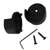 black round rear pin closet rod end brackets