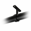 black round closet rod mid support hanger in use