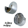 chrome round rear pin closet rod end brackets