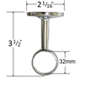 satin nickel round closet rod mid support specs