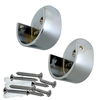 polished chrome round closet rod end brackets
