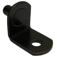 5mm Black "Bracket" With Hole Shelf Support Pegs - 25 Pack