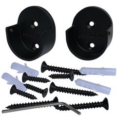satin rass round closet rod end brackets