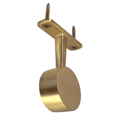 32mm diameter satin brass closet rod end hanger