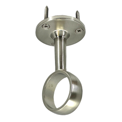 satin nickel round closet rod mid support hanger
