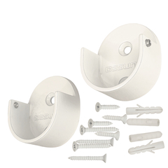 satin rass round closet rod end brackets