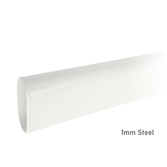 white oval closet rod