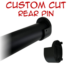 black round closet rod with rear pin wall brackets and hardware kit