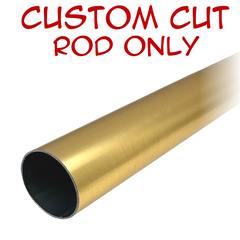 satin brass round closet rod custom cut 32mm diameter