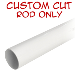 gloss white round closet rod custom cut 32mm diameter