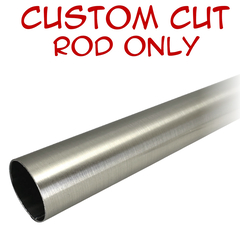 satin nickel round closet rod custom cut 32mm diameter