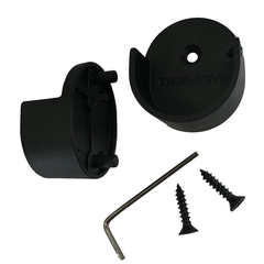 black round rear pin closet rod end brackets