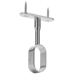 Polished Chrome Oval Rod Mid Support