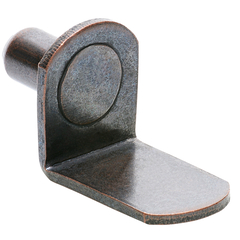1/4" Bronze "Bracket" Shelf Support Pegs - 25 Pack