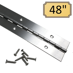 2" x 48" Heavy Duty Stainless Steel Piano Hinge (201 Stainless)