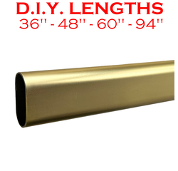 Satin Brass closet rod lengths