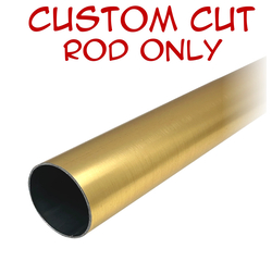 satin brass round closet rod custom cut 32mm diameter