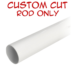 gloss white round closet rod custom cut 32mm diameter