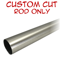 satin nickel round closet rod custom cut 32mm diameter