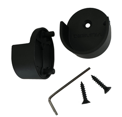 black round rear pin closet rod end brackets