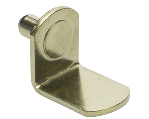 5mm Polished Brass "Bracket" Shelf Support Pegs - 25 Pack