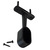 black oval closet rod top mount bracket