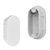 white oval closet rod end cap