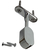chrome oval closet rod top mount bracket