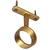 satin brass round closet rod mid support hanger