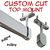 custom cut chrome oval closet rod with screw-on brackets kit
