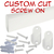 custom cut white oval closet rod with screw-on brackets kit