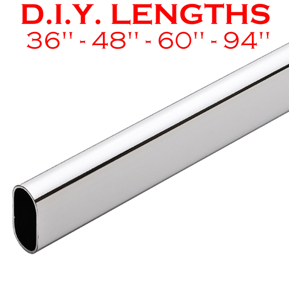 Chrome closet rod lengths