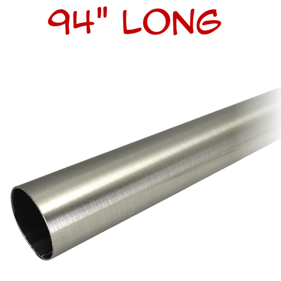 94" satin nickel closet rod only 32mm diameter
