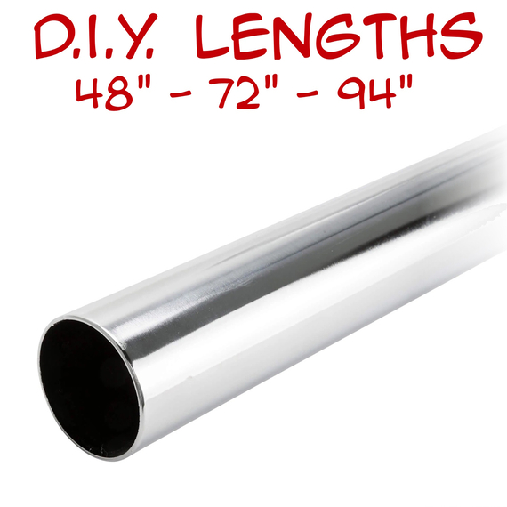 32mm chrome closet rods