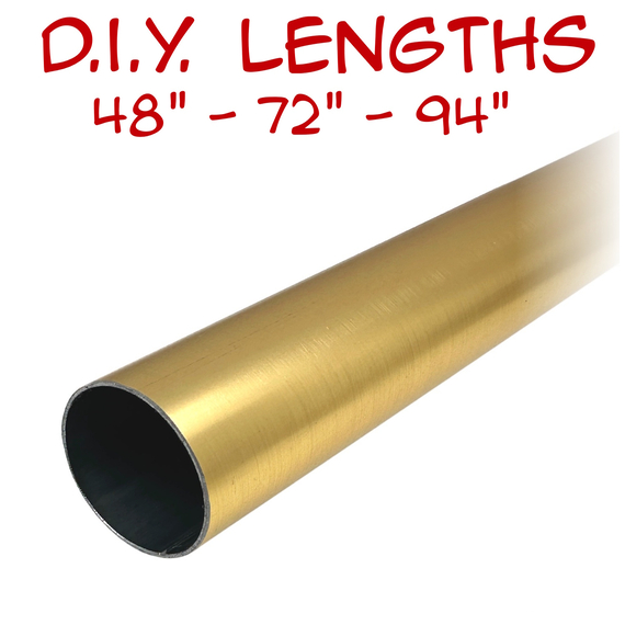 satin brass closet rod only 32mm diameter