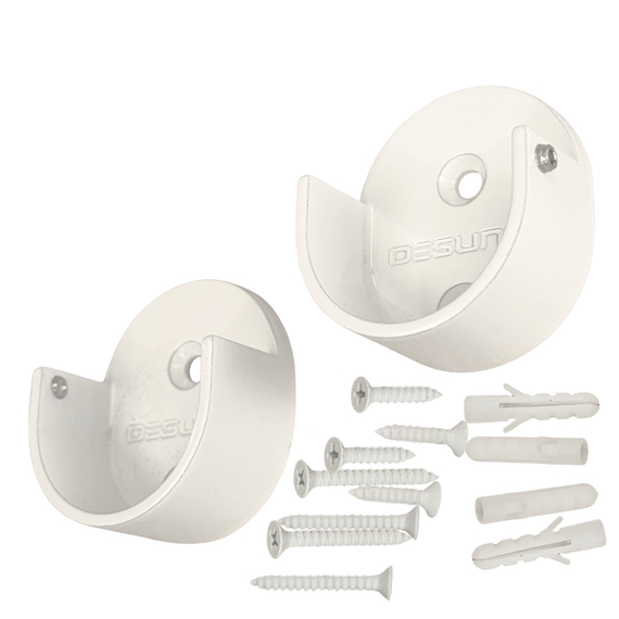satin rass round closet rod end brackets