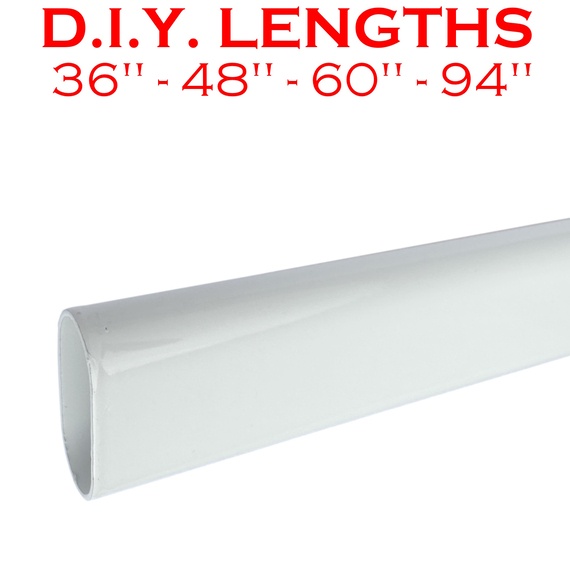 White closet rod lengths