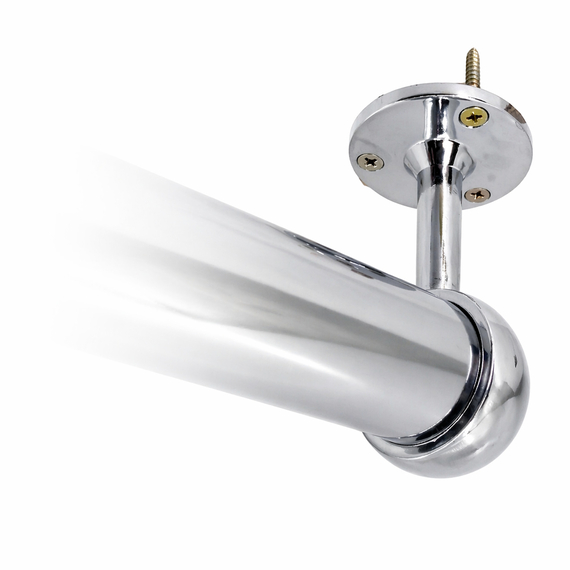 32mm diameter chrome closet rod end hanger in use