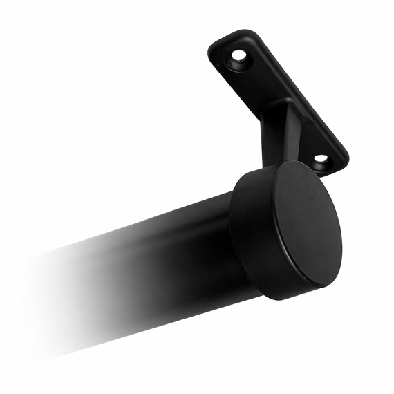 32mm diameter black closet rod end hanger in use