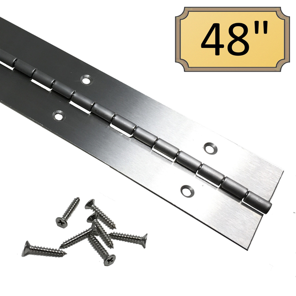 HINGES / SLIDES Piano Hinges 2" x 48" Heavy Duty Stainless Steel